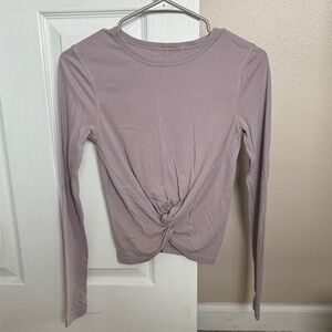 lululemon athletica Lavender Long Sleeve Knot Top